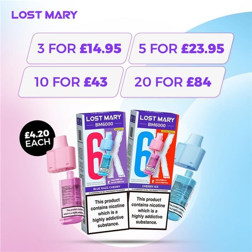 Lost mary bm6000 refill pods - lost,