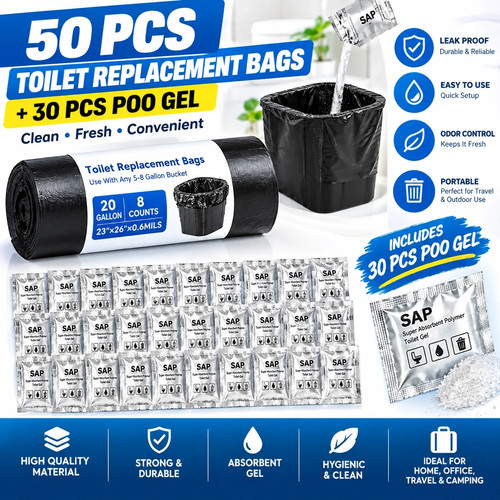 Toilet gel pouches waste - 30,