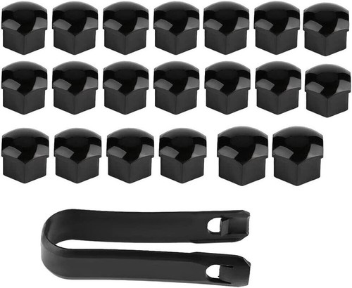 20pc 17mm black - black, gloss