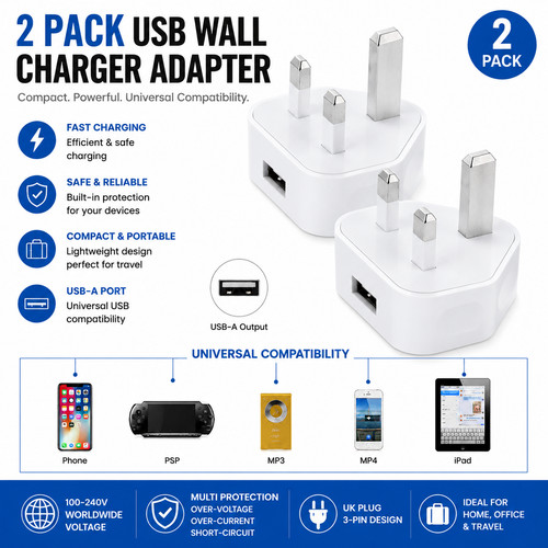2pc 3pin 5v1a usb - usb, plug
