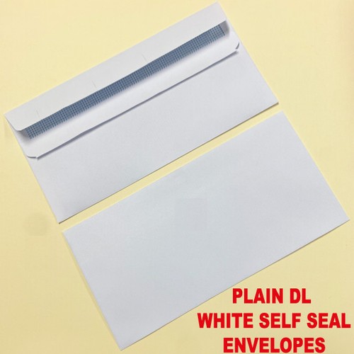 Plain white self seal - plain,